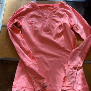 Lululemon long sleeve running top. Size 6. Pink